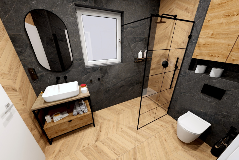  3D návrhy kúpelne / Kúpeľňa 017 - foto